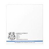 Politieagent Afdeling Rechtshandhaving Logo Notitieblok (Voorkant)