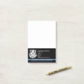 Politieagent Afdeling Rechtshandhaving Logo Post-it® Notes (Op bureau)