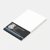 Politieagent Afdeling Rechtshandhaving Logo Post-it® Notes (Schuin)