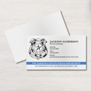 Politieagent Afdeling Rechtshandhaving Logo Visitekaartje