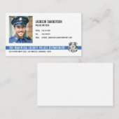 Politieagent afdeling wetshandhaving Foto Visitekaartje (Voorkant / Achterkant)