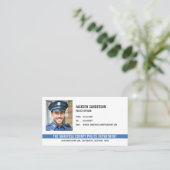 Politieagent afdeling wetshandhaving Foto Visitekaartje (Staand voorkant)