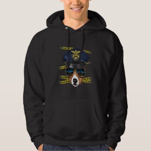 Politieagent Afrikaanse Basenji PD Cop Crime Scene Hoodie