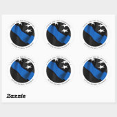 Politieagent Afstuderen Thin Blue Line Dank u Ronde Sticker (Vel)