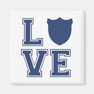 Politieagent Badge - L O V E Magneet