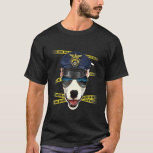Politieagent Bull Terrier PD Cop Crime Scene K9 T-shirt