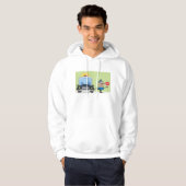 Politieagent cartoon Stop Sign Hoodie (Voorkant volledig)