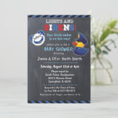 Politieagent Cop Baby shower Uitnodiging (Staand voorkant)