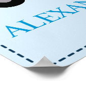 Politieagent Cop Car Politieagent Baby Nursery Poster (Hoek)