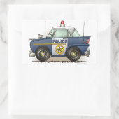 Politieagent crusier Cop auto Rechthoekige Sticker (Tas)