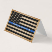 Politieagent Dank u Amerikaanse vlag Visitekaartjes (Voorkant)