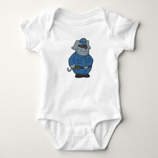 Politieagent Dog Romper (Voorkant)