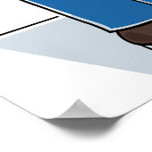 Politieagent en zwarte kat poster (Hoek)