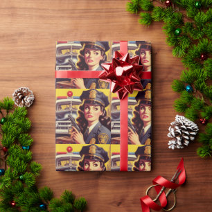  politieagent Illustratie Cadeaupapier