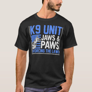 Politieagent K9 Eenheid Jaws en poten die de T-shirt