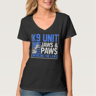 Politieagent K9 Eenheid Jaws en poten die de T-shirt
