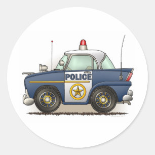 Politieagent kruiser Cop Car Sticker