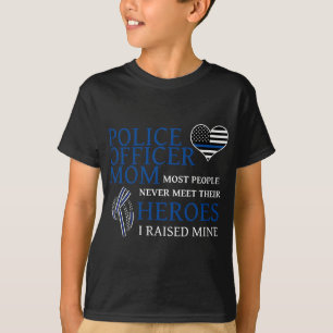 Politieagent Mam - Thin Blue Line Family T-shirt