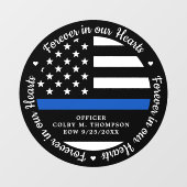 Politieagent Memorial in ons hart Raamsticker (Vel)