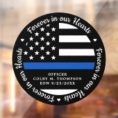 Politieagent Memorial in ons hart Raamsticker (Vel 2)