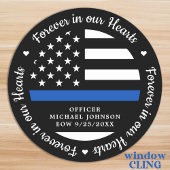 Politieagent Memorial in ons hart Raamsticker