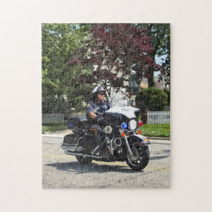 Politieagent motorfiets legpuzzel