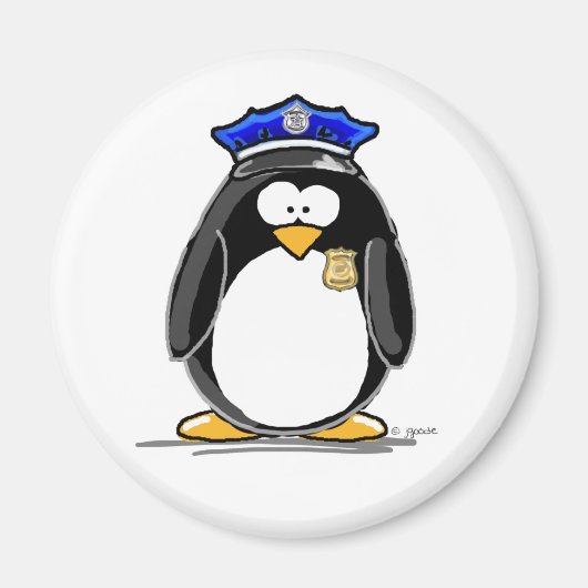Politieagent Penguin Magneet (Voorkant)