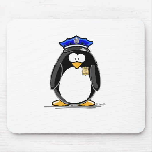 Politieagent Penguin Muismat (Voorkant)