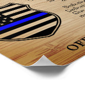 Politieagent Prayer Rustic Thin Blue Line Vlag Poster (Hoek)