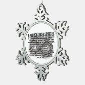 Politieagent Prayer Tin Sneeuwvlok Ornament (Rechts)