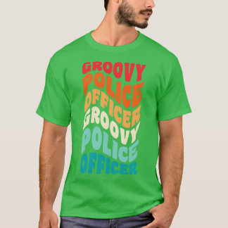 Politieagent Retro 60s 70s 80s Vibes T-shirt