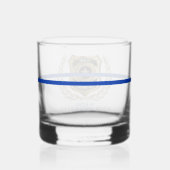 Politieagent Shield Gepersonaliseerde Rocks Glass Whisky Glas (Achterkant)
