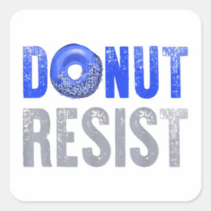 Politieagent Shirt dun blauwe lijn Donut weerstand Vierkante Sticker