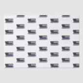 Politieagent Thin Blue Line Law Enforcement Cop Tissuepapier (Voorkant)