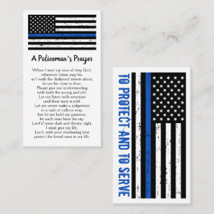 Politieagent voor Thin Blue Line Visitekaartje