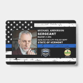 Politieagent Wetshandhaving Aangepaste foto-ID Badge (Front)