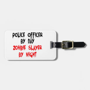 Politieagent Zombie Slayer Bagagelabel