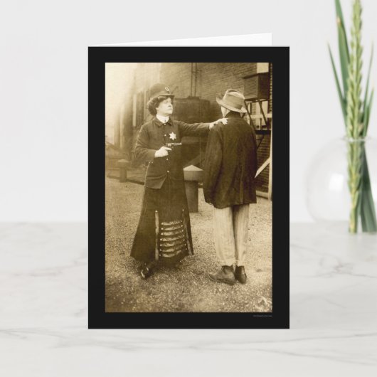 Politieagente die een Arrestatie 1909 maken Kaart (Voorkant)