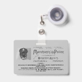  politieagenten badge (Voorzijde met uittrekbare clip)