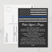 Politieagenten bidden Thin Blue Line Briefkaart (Voorkant / Achterkant)
