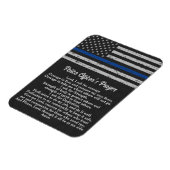 Politieagenten bidden Thin Blue Line Magneet (Linkerzijde)