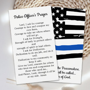 Politieagenten Prayer Poem Law Enforcement Card Visitekaartje