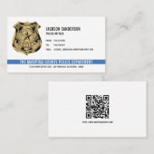Politieambtenaar Afdeling Wetshandhaving QR-code Visitekaartje (Voorkant / Achterkant)