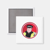 Politieambtenaar Magneet (Voorkant / Achterkant)