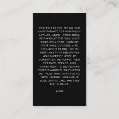 Politieambtenaar Memorial Funeral Prayer Kaart Contactkaartje (Achterkant)