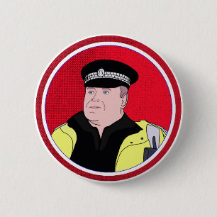 Politieambtenaar Ronde Button 5,7 Cm