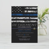 Politieambtenaar | Thin Blue Line Police Retiremen Kaart (Staand voorkant)