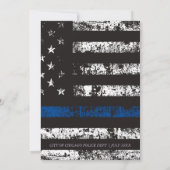 Politieambtenaar | Thin Blue Line Police Retiremen Kaart (Achterkant)