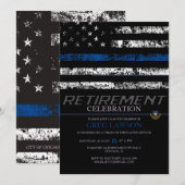 Politieambtenaar | Thin Blue Line Police Retiremen Kaart (Voorkant / Achterkant)