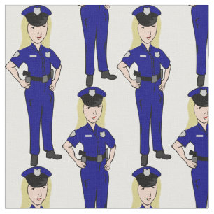Politieambtenaar van de vrouw stof